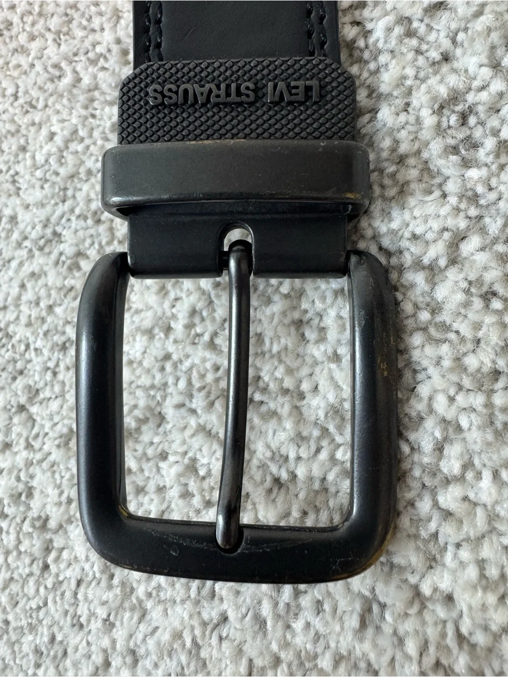 Levi’s Reversible Genuine Leather Belt Black Brown Silver Buckle Size 38/95